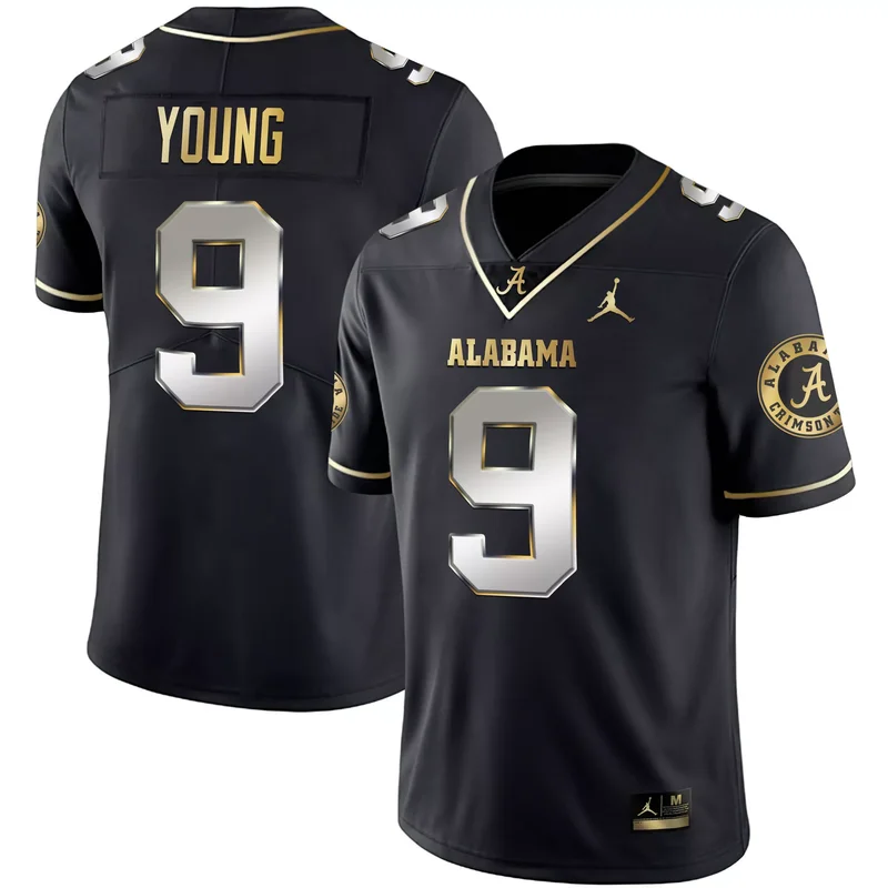 Bryce Young alabama crimson tide Black Gold jersey all stitched