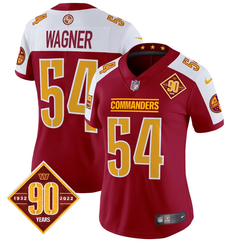 Burgundy Alternate Robinson Jr. washington commanders 90th anniversary patch jersey all stitched - Image 4