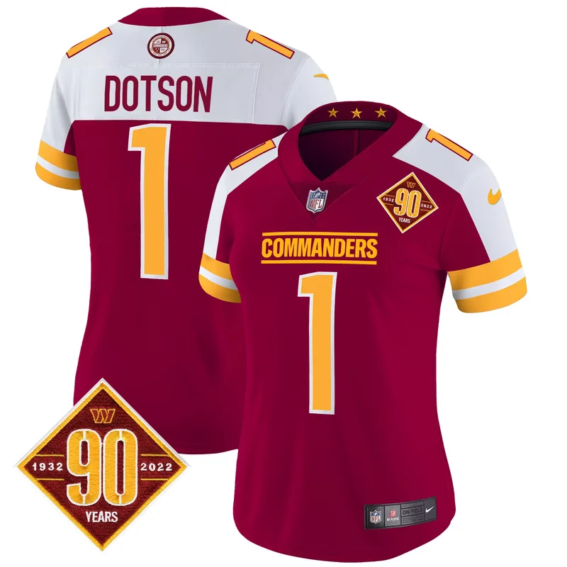 Black Alternate Terry McLaurin washington commanders 90th anniversary patch jersey v3 all stitched - Image 3