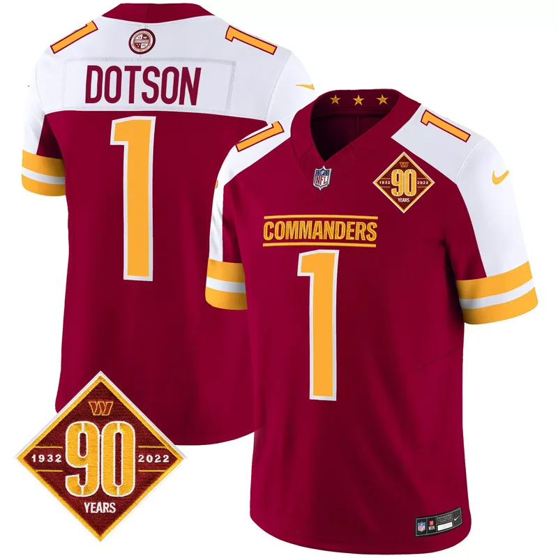 Black Alternate Terry McLaurin washington commanders 90th anniversary patch jersey v3 all stitched - Image 5