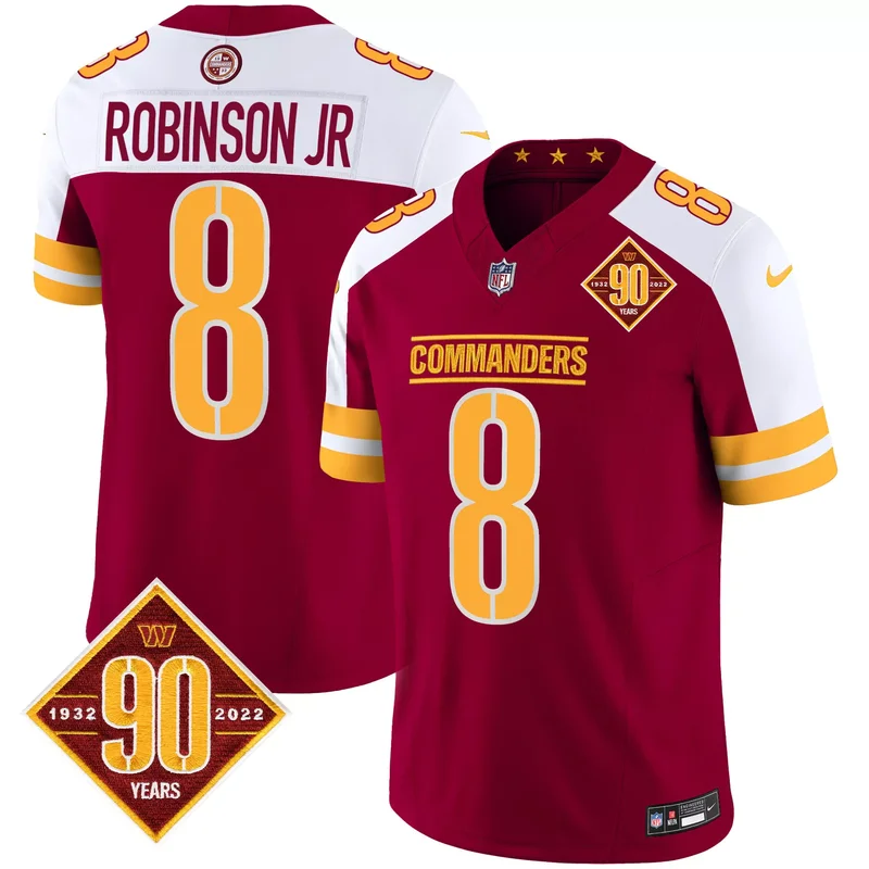 Black Alternate Terry McLaurin washington commanders 90th anniversary patch jersey v3 all stitched - Image 4
