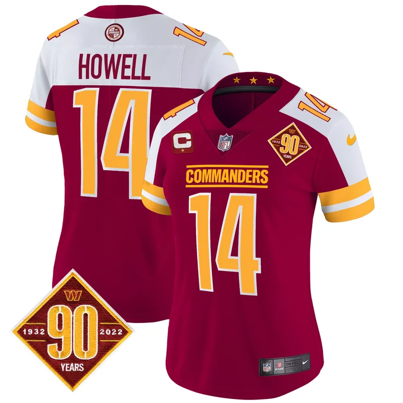 Burgundy Alternate Austin Ekeler washington commanders 90th anniversary patch jersey all stitched - Image 5