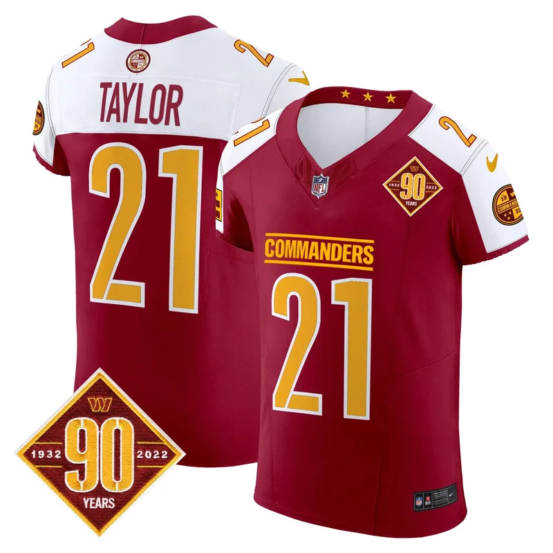 Black Alternate Sam Howell washington commanders 90th anniversary patch jersey v3 all stitched - Image 2