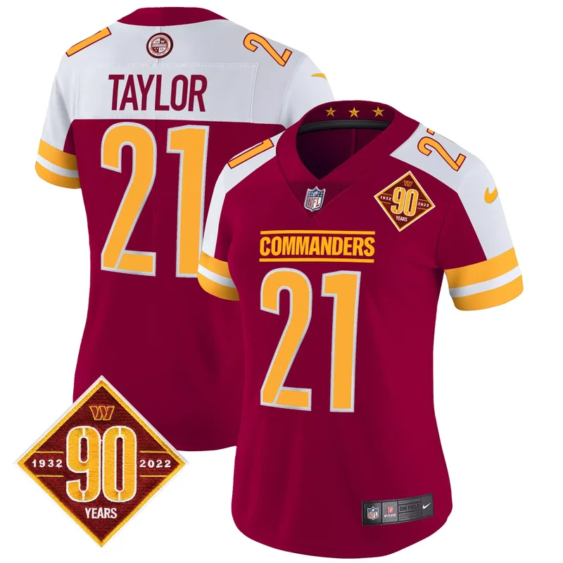 Burgundy Alternate Terry McLaurin washington commanders 90th anniversary patch jersey all stitched - Image 4