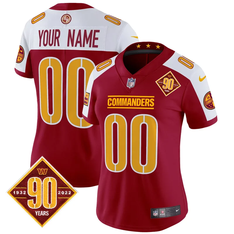 Black Alternate Jahan Dotson washington commanders 90th anniversary patch jersey v2 all stitched - Image 5