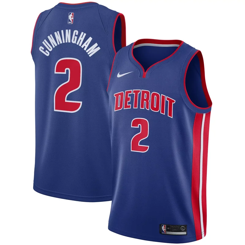 Detroit Pistons Jerami Grant #9 NBA Basketball City Red Jersey Pistons Fans - Image 2