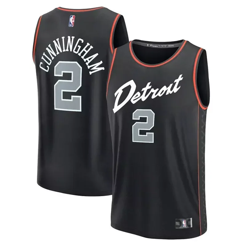Cade Cunningham Detroit Pistons Fast Break Jersey Black City Edition