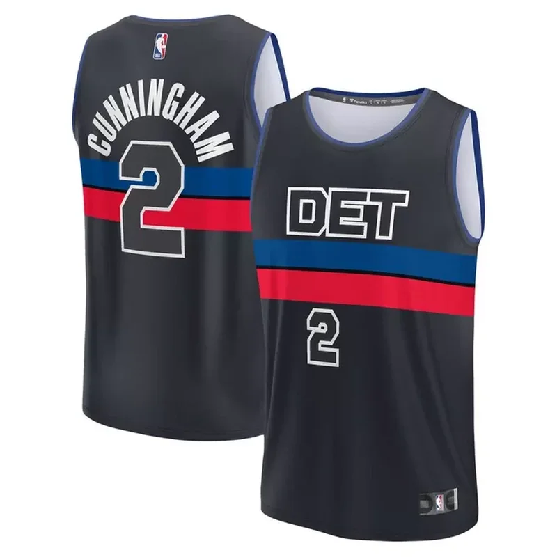Tobias Harris Detroit Pistons Fast Break Player Jersey Statement Edition Black - Image 5