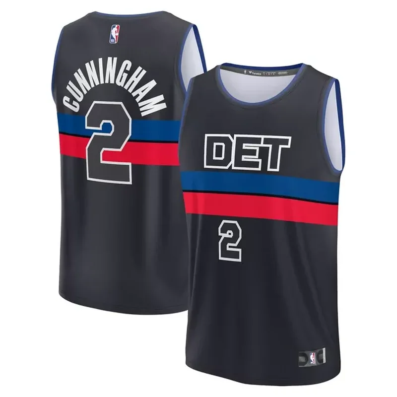 Tim Hardaway Jr Detroit Pistons Fast Break Player Jersey Icon Edition Blue - Image 4