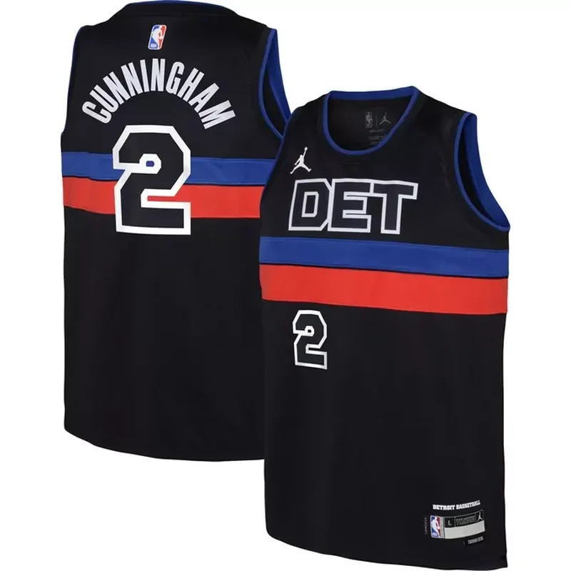 Cade Cunningham Detroit Pistons Fast Break Player Jersey Statement Edition Black - Image 3