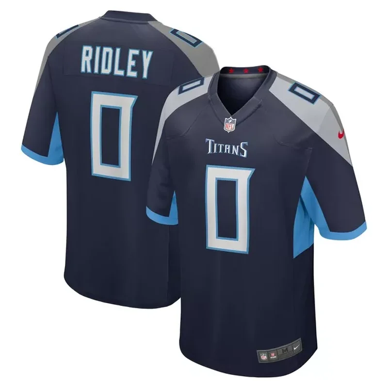 Tennessee Titans Womens Custom Game Jersey Navy - Image 3