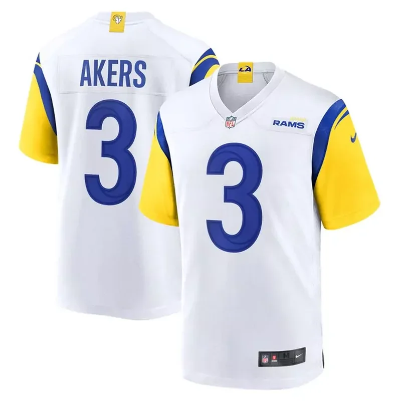 Number 1 Dad Los Angeles Rams Game Jersey Royal - Image 5