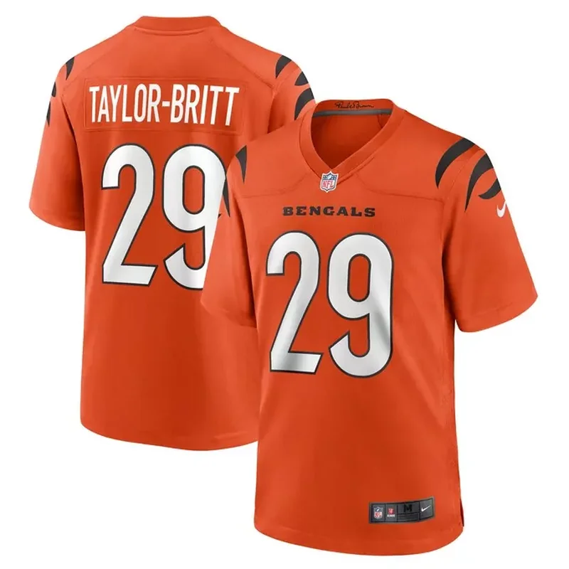 Cincinnati Bengals Alternate Game Custom Jersey Orange - Image 2