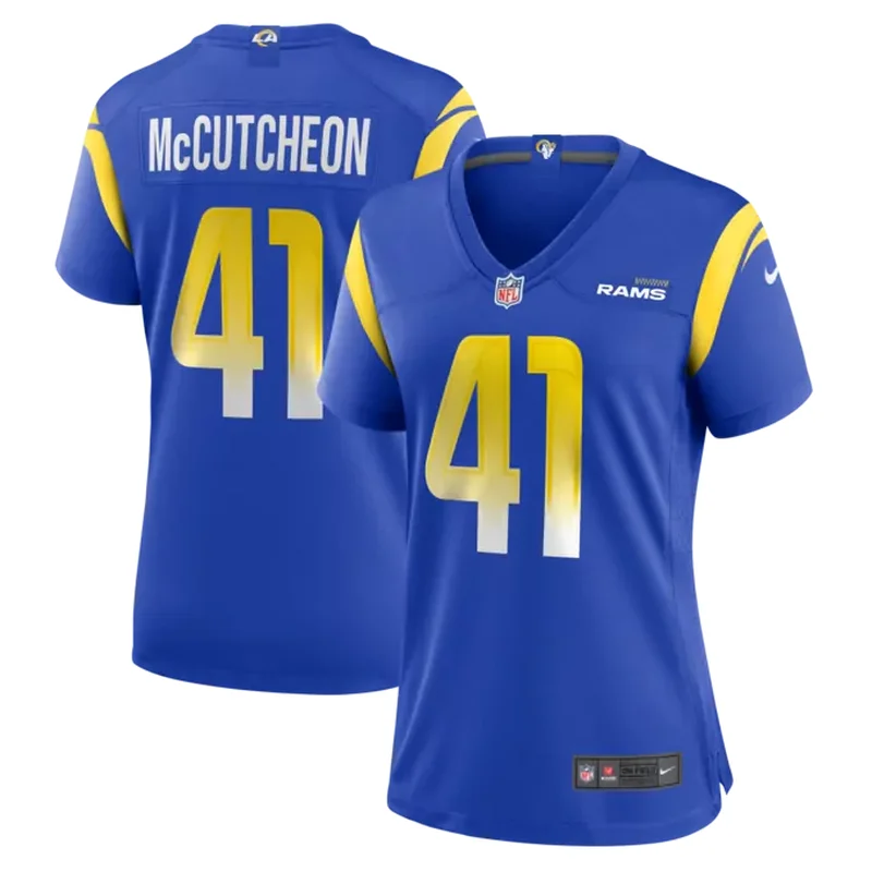 Number 1 Bride Los Angeles Rams Womens Game Jersey Royal - Image 4