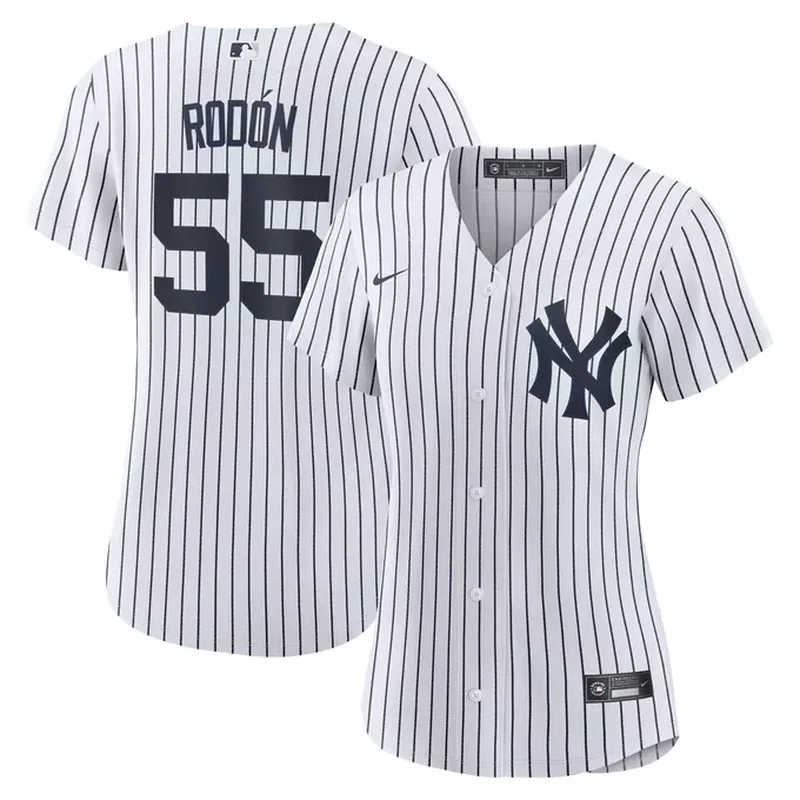 Carlos Rodon New York Yankees Womens Home Official Player Jersey White/Navy