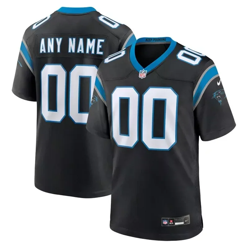 Carolina Panthers Custom Game Jersey Black