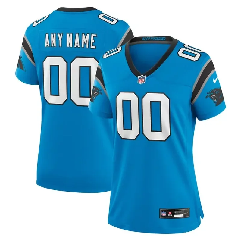 Carolina Panthers Womens Alternate Custom Game Jersey Blue