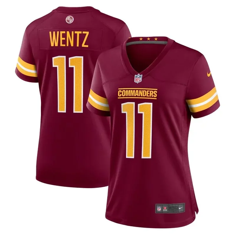 Carson Wentz Washington Commanders Womens Game Jersey Burgundy