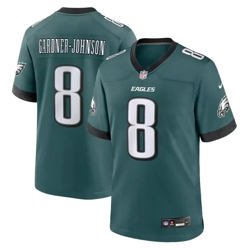 Philadelphia Eagles Team Vapor Fuse Elite Custom Jersey Midnight Green - Image 3