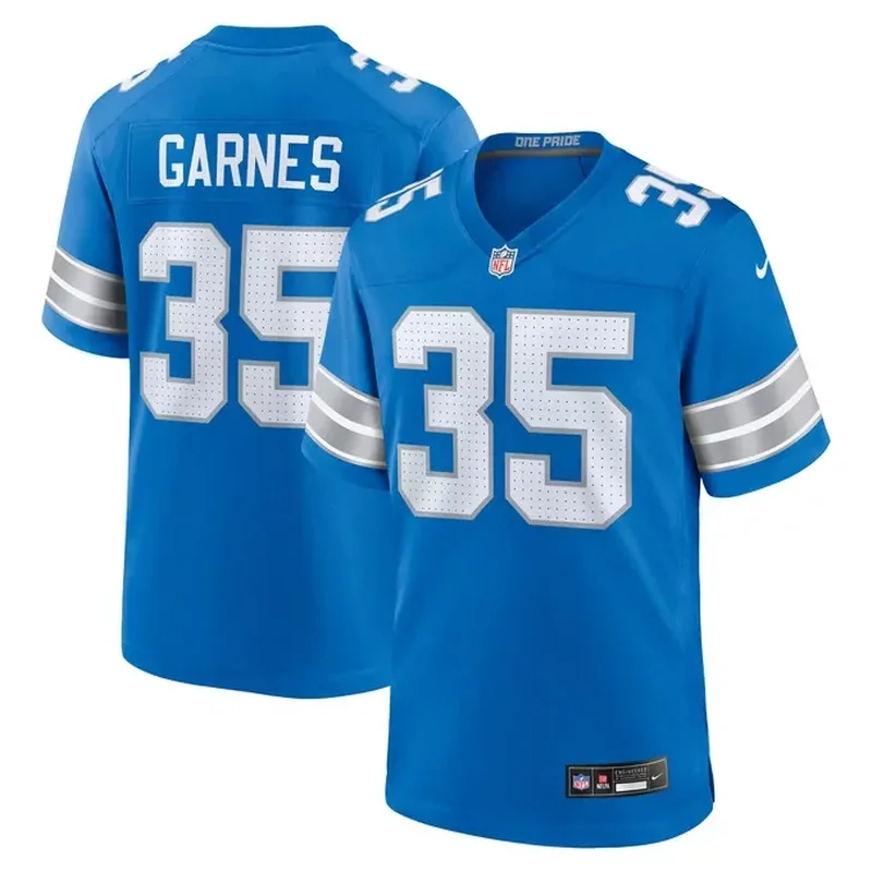 Mekhi Wingo Detroit Lions Womens Team Game Jersey Blue - Image 2