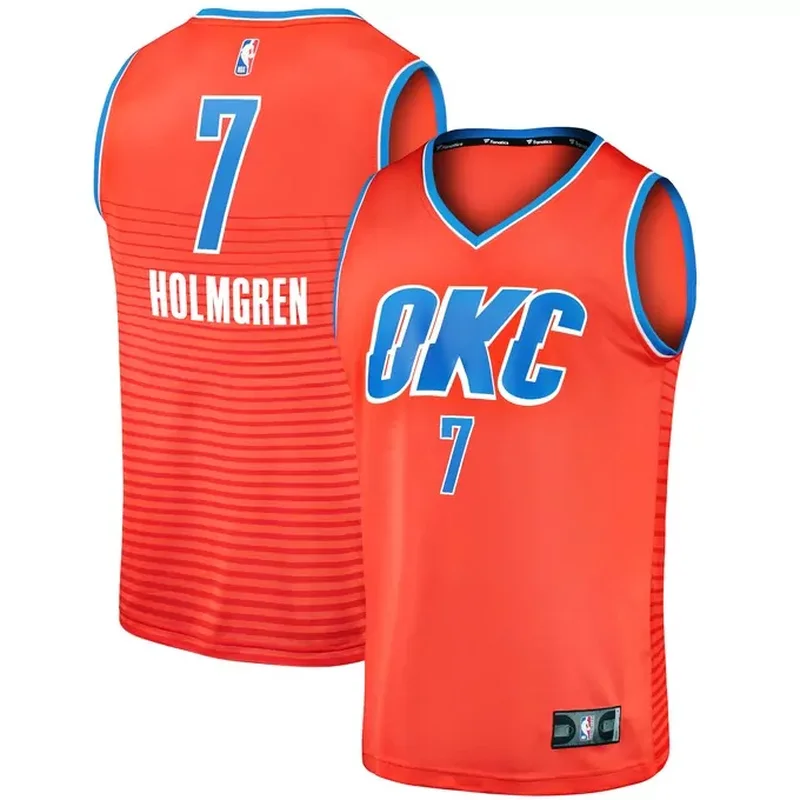 Shai Gilgeous-Alexander Oklahoma City Thunder Fast Break Team Jersey Statement Edition Orange - Image 5