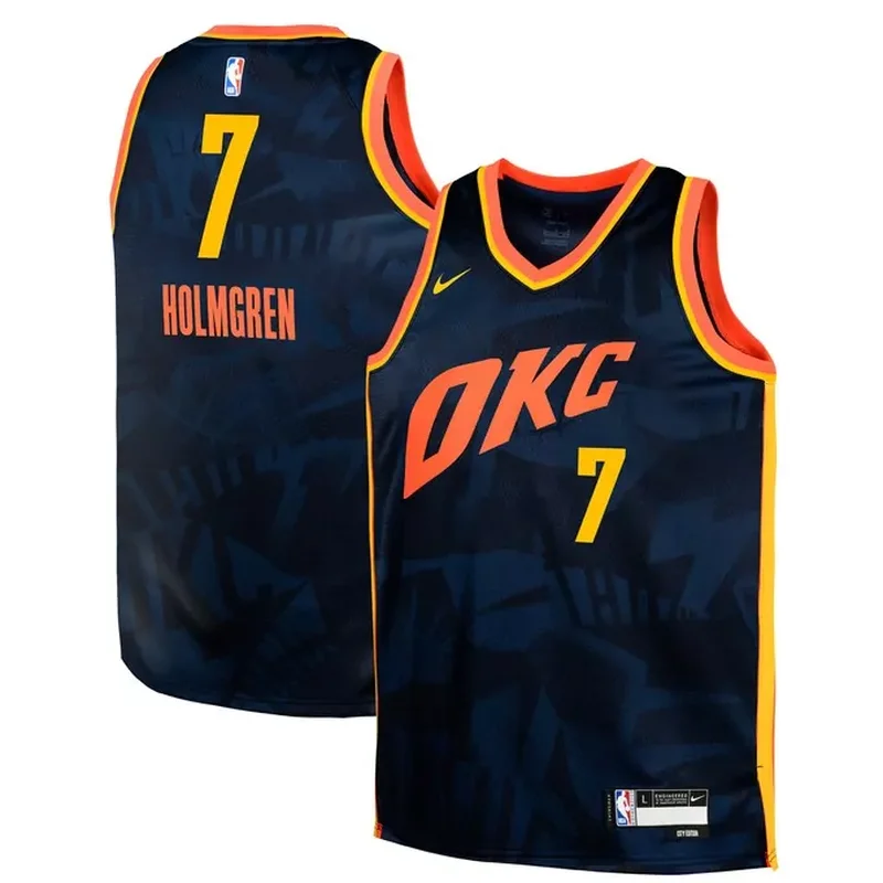 Chet Holmgren Oklahoma City Thunder Jersey City Edition Navy