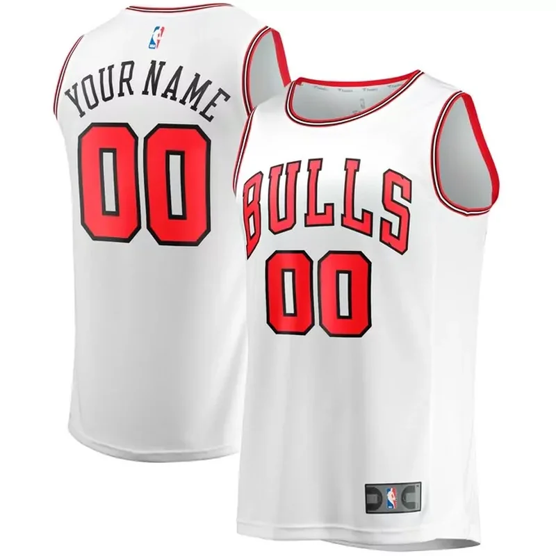 Chicago Bulls Fast Break Custom Jersey Association Edition White