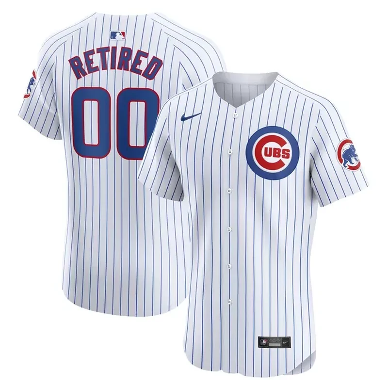 Chicago Cubs Home Custom Jersey White - Image 2