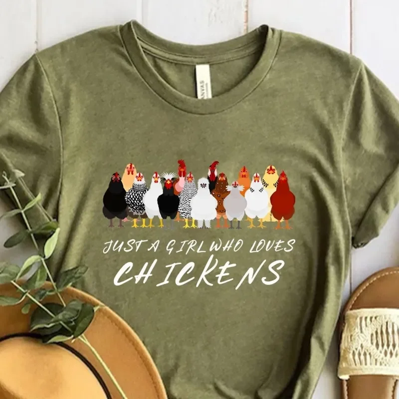 Chicken just a girl who loves chickens gift T-Shirt Hoodie Sweater Lover Farm for women