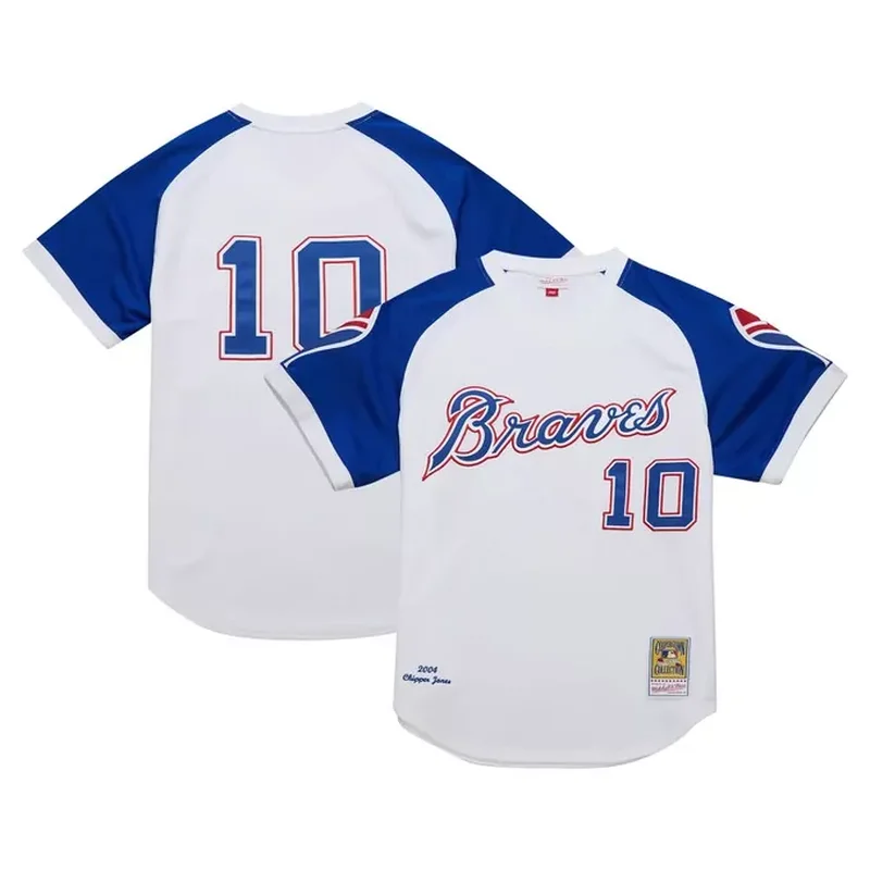 Chipper Jones Atlanta Braves 2004 Cooperstown Collection Throwback Jersey White