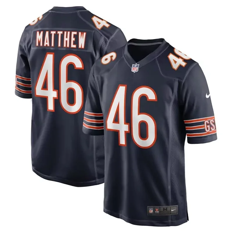 Christian Matthew Chicago Bears Game Jersey Navy