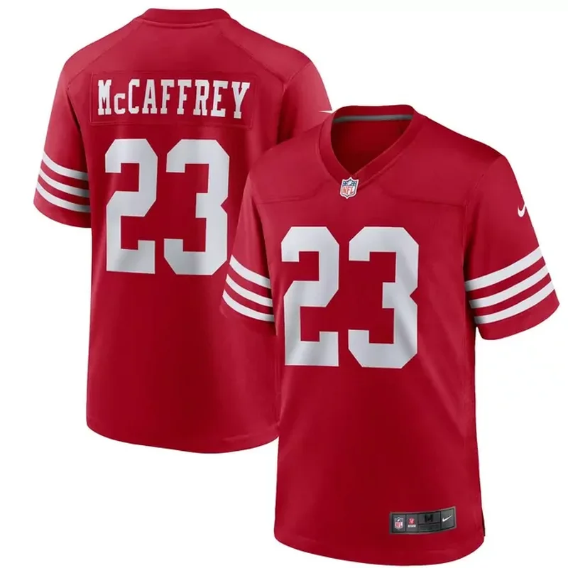 Jordan Mason San Francisco 49ers Game Player Jersey Scarlet - Image 2