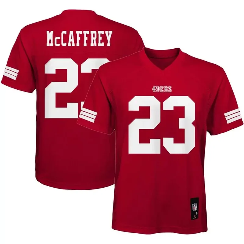 Jordan Mason San Francisco 49ers Game Player Jersey Scarlet - Image 3