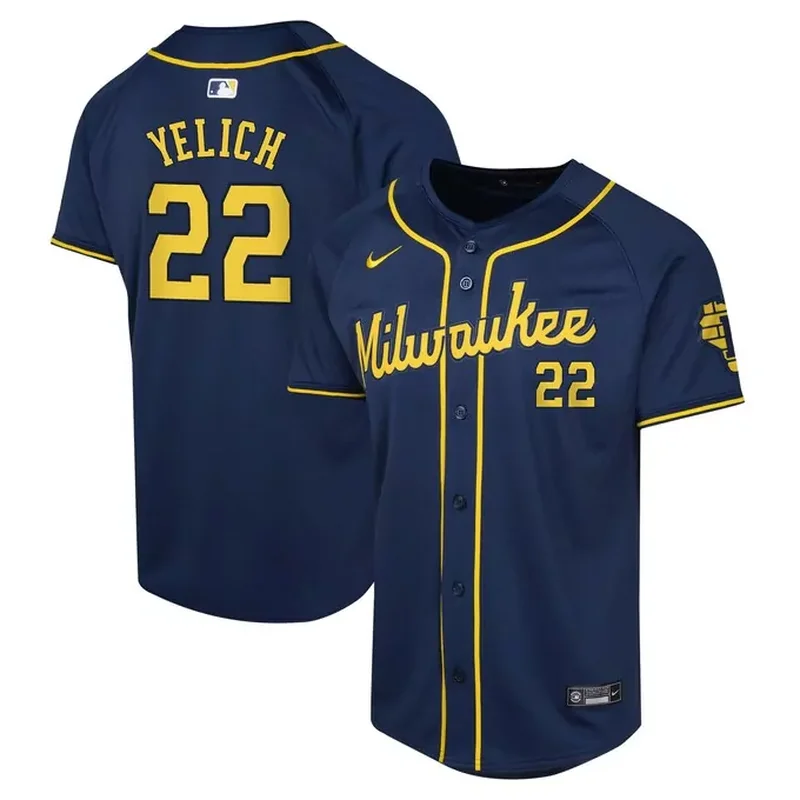 Milwaukee Brewers Home Blank Jersey Cream - Image 3