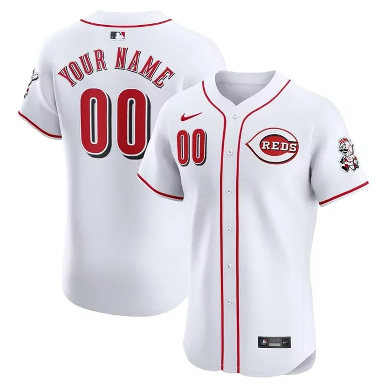 Cincinnati Reds Womens Home Custom Jersey White - Image 5
