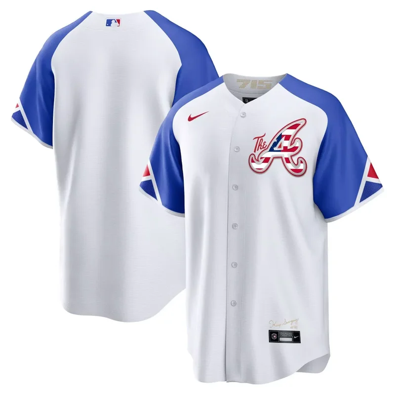 City Connect Team Atlanta Braves The A Gold Flag Cool Base Jersey All Stitched