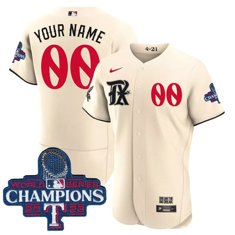 City Connect Texas Rangers 2023 World Series Champions City Connect Team Jersey - Image 3