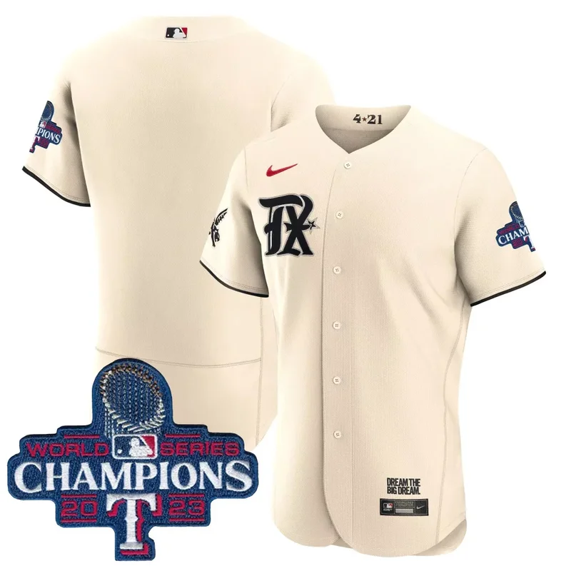 City Connect Texas Rangers 2023 World Series Champions City Connect Team Jersey