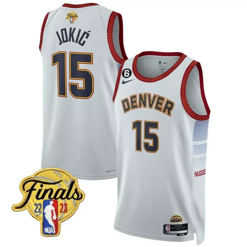 Black Caldwell Pope denver nuggets 2023 finals patch Gold special jersey v2 all stitched - Image 3