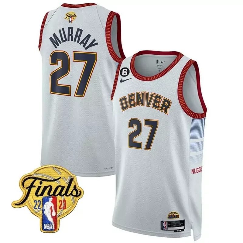 Black Caldwell Pope denver nuggets 2023 finals patch Gold special jersey v2 all stitched - Image 5