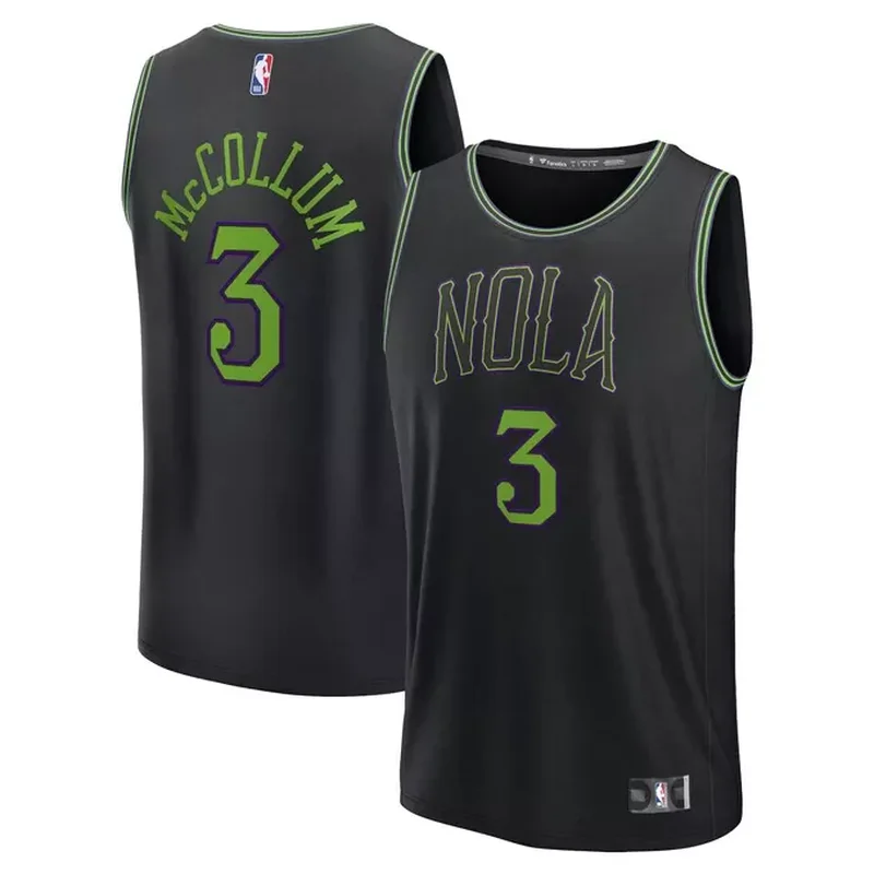Brandon Ingram New Orleans Pelicans Fast Break Jersey Black City Edition - Image 4
