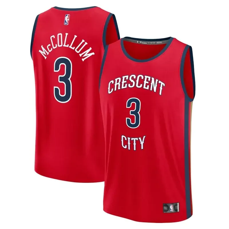 CJ McCollum New Orleans Pelicans Fast Break Jersey Statement Edition Red