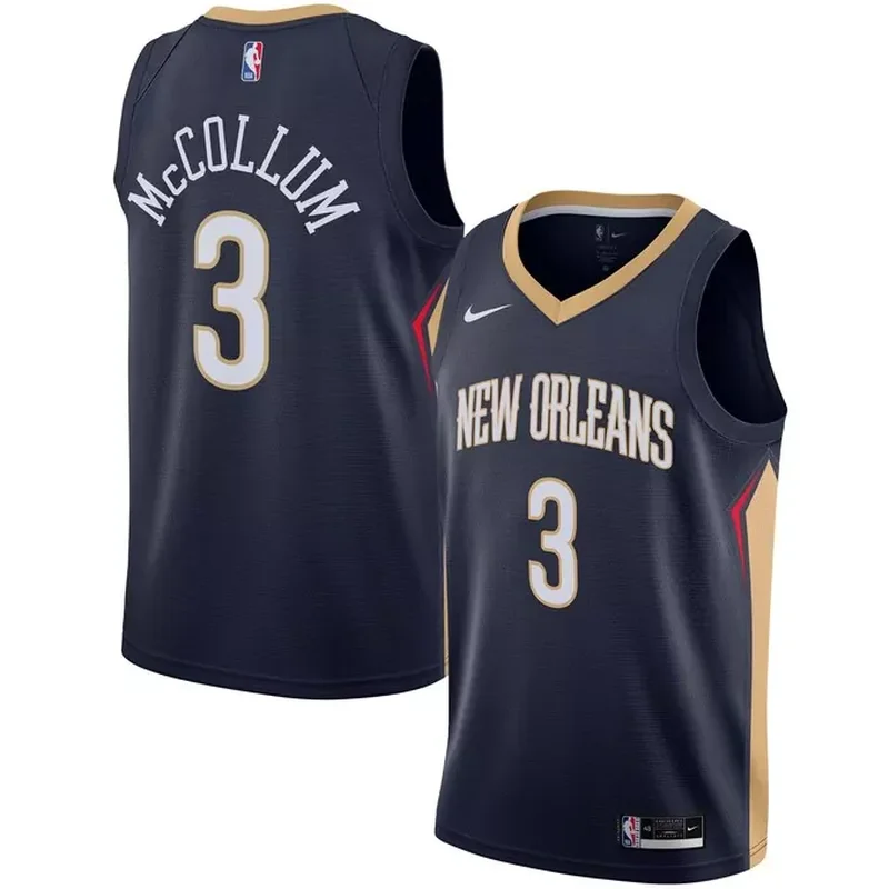 CJ McCollum New Orleans Pelicans Jersey Icon Edition Navy