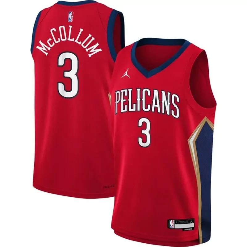 CJ McCollum New Orleans Pelicans Jordan Brand Jersey Statement Edition Red