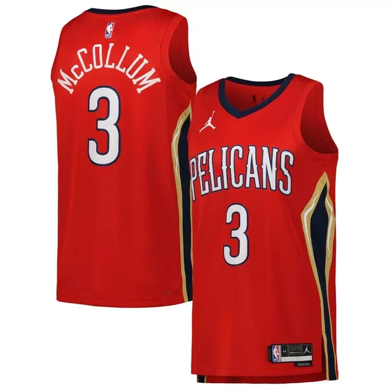 New Orleans Pelicans Fast Break Custom Jersey Association Edition White - Image 5