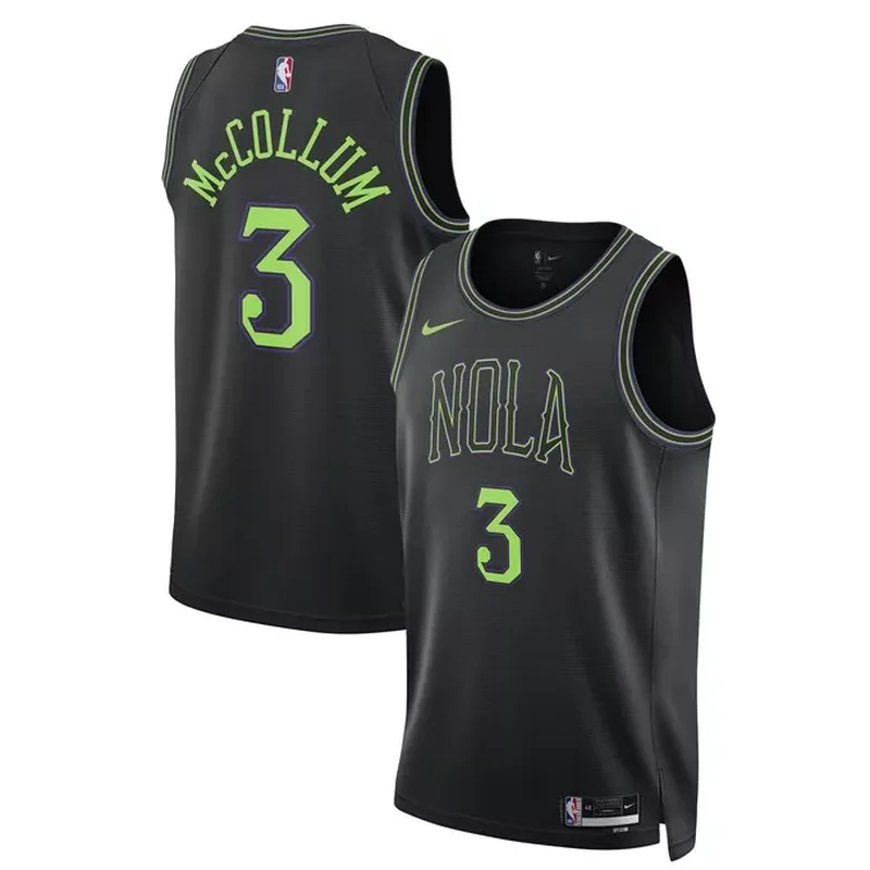 CJ McCollum New Orleans Pelicans Jersey Icon Edition Navy - Image 3