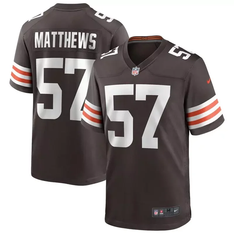 Clay Matthews Cleveland Browns Womens Game Retired Player Jersey Brown - Image 2