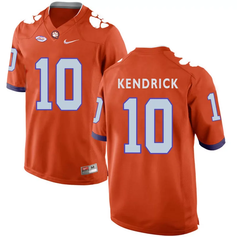 Clemson Tigers 10 Derion Kendrick Orange College Jersey