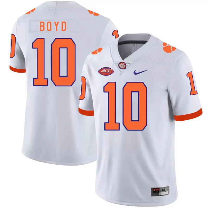 Clemson Tigers 10 Derion Kendrick Orange College Jersey - Image 5