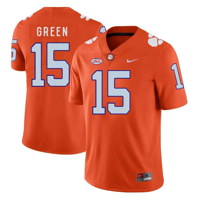 Clemson Tigers 13 Hunter Renfrow Orange With Diamond Logo College Jersey - Image 3